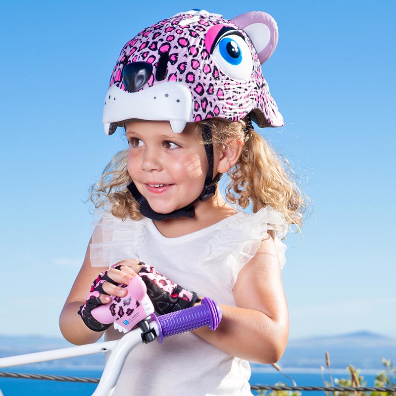 Crazy Safety Παιδικό Κράνος Με Ζωάκια - Leopard Purple Φ49-55cm NSH-100301-02-01 | Homidoo.gr