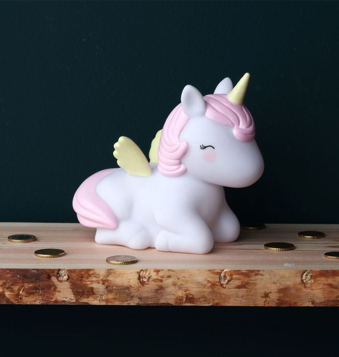 A Little Lovely Company Κουμπαράς Unicorn Ροζ MBUNWH11 | Homidoo.gr