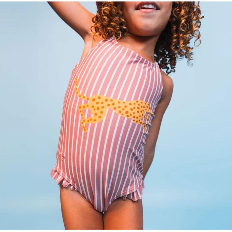 Swim Essentials Ολόσωμο μαγιό με προστασία UPF50+ "Leopard Striped"