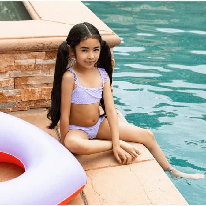 Swim Essentials Μπικίνι μαγιό με προστασία UPF50+ "Lila leopard"