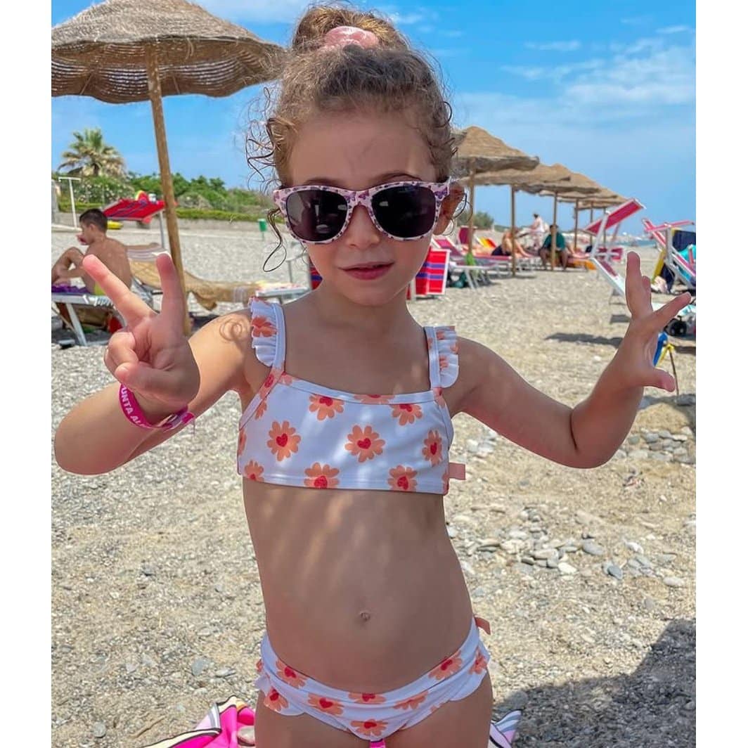 Swim Essentials Μπικίνι μαγιό με προστασία UPF50+ "Flower Hearts"