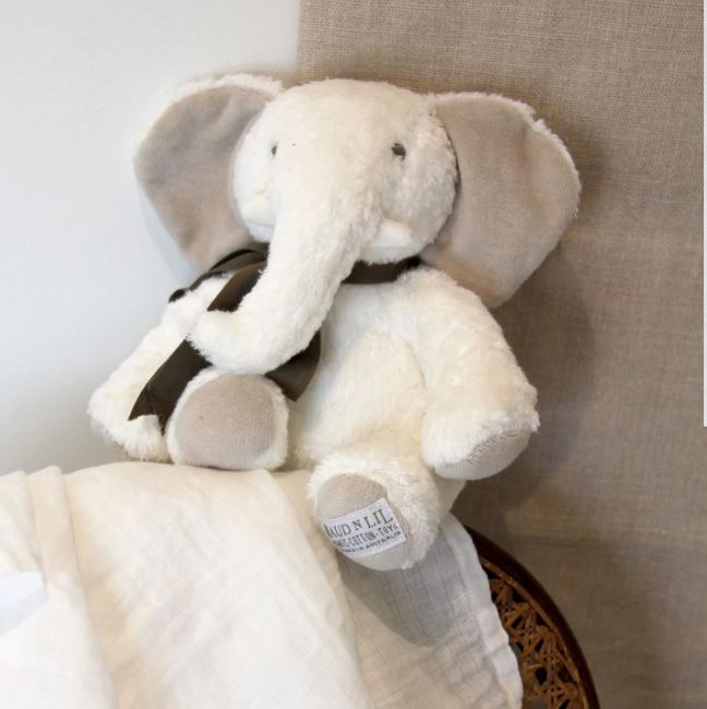 Maud n Lil: Λούτρινο παιχνίδι από οργανικό βαμβάκι - Elephant