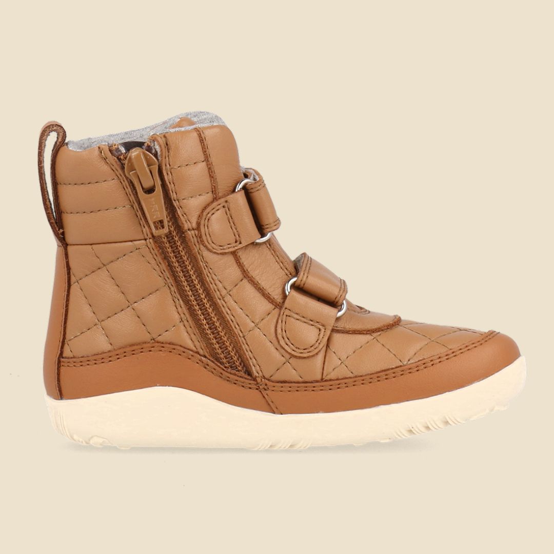 Bobux: Δερμάτινα Μποτάκια iWalk (No 22-26) IW Patch Caramel