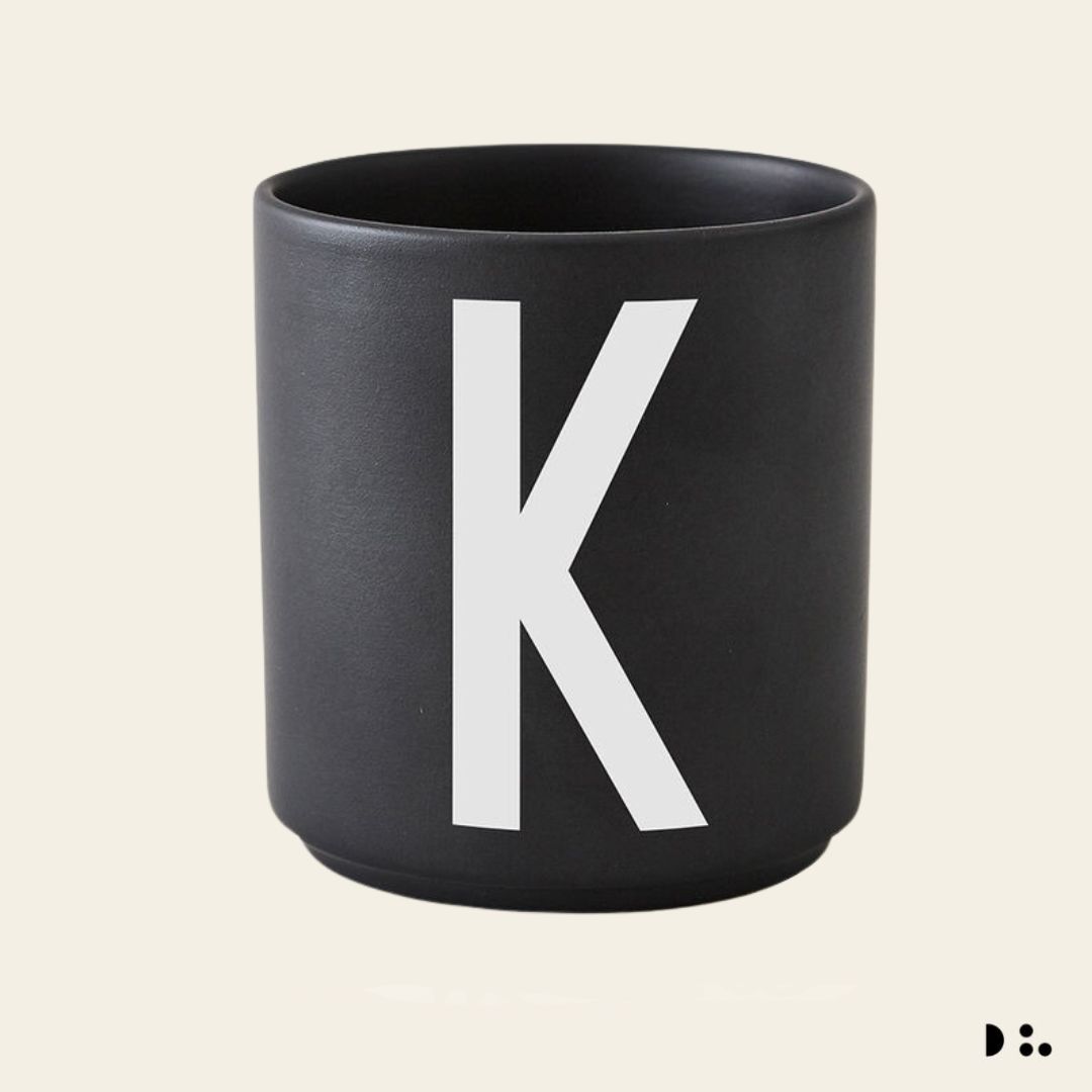 Design Letters: Κύπελλο πορσελάνης Bone China Personal Cup "K''