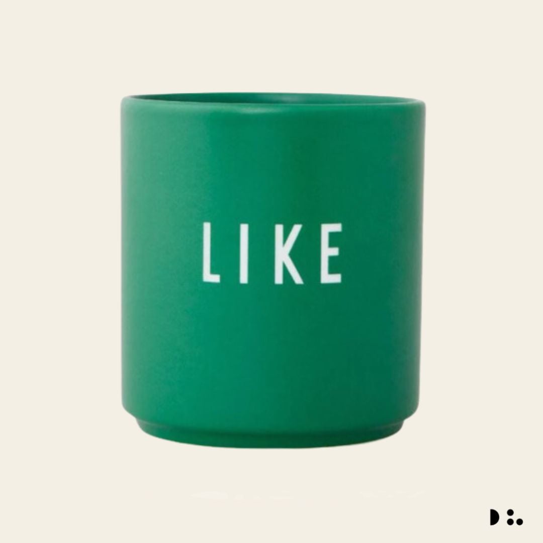 Design Letters: Ματ κύπελλο πορσελάνης Bone China Favourite cup "LIKE"