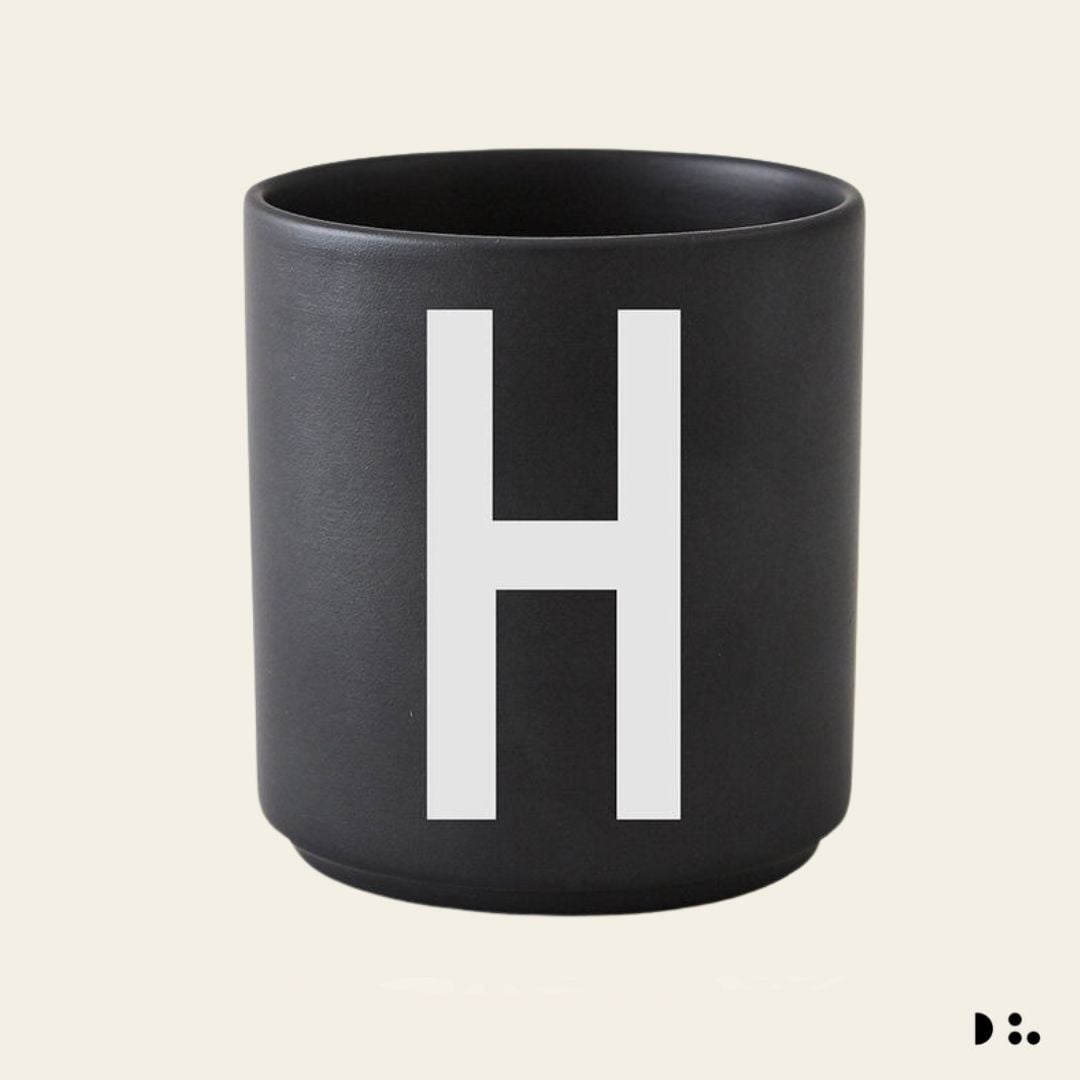 Design Letters: Κύπελλο πορσελάνης Bone China Personal Cup "H"