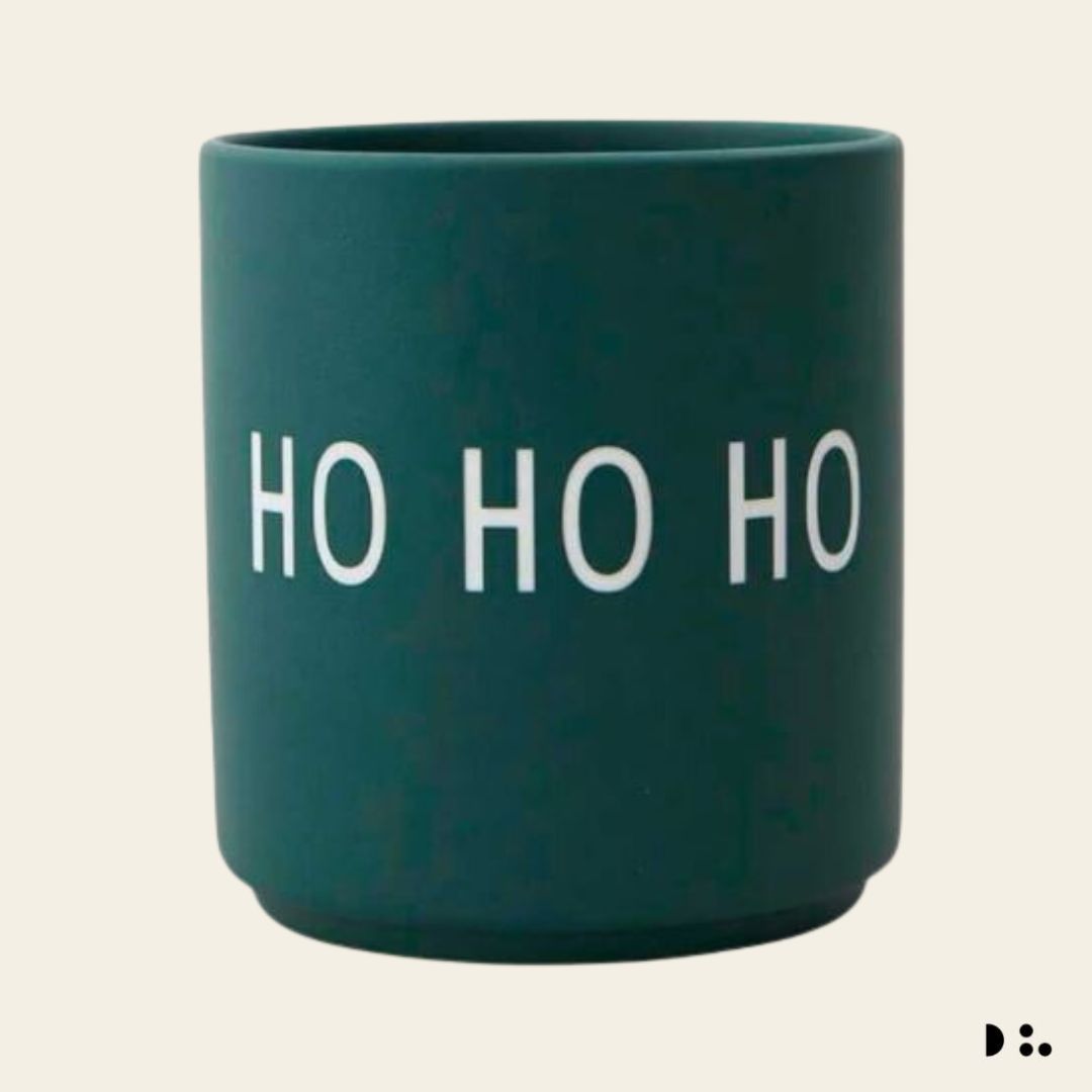 Design Letters: Ματ κύπελλο πορσελάνης Bone China Favourite cup ''HO HO HO''