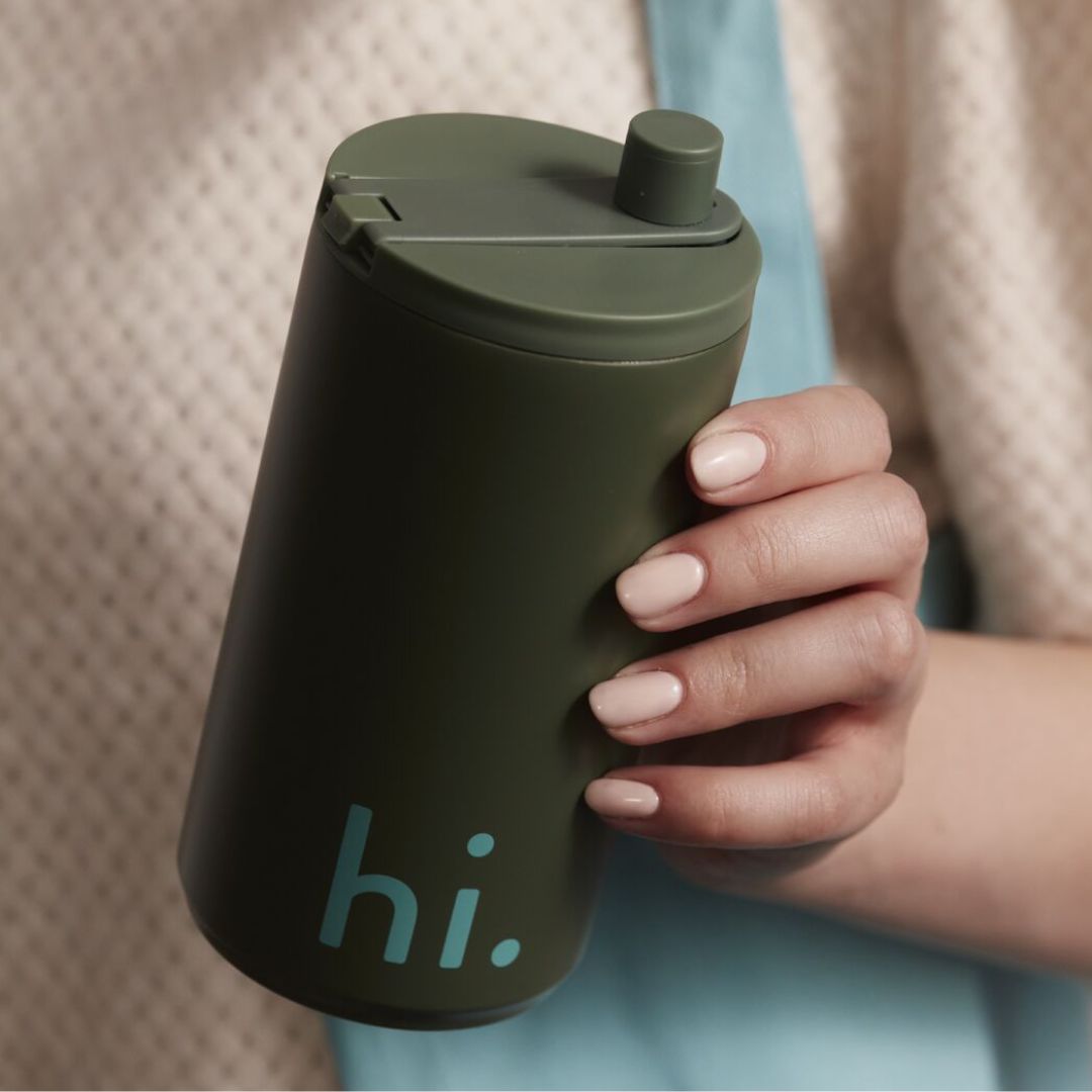 Design Letters: Ποτήρι Ecozen 330ml Green "Hi"5