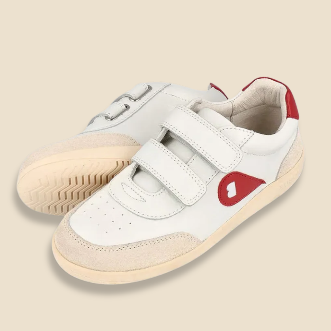 Bobux: Δερμάτινα Sneakers kid+ Champ Chalk-Radiant Red