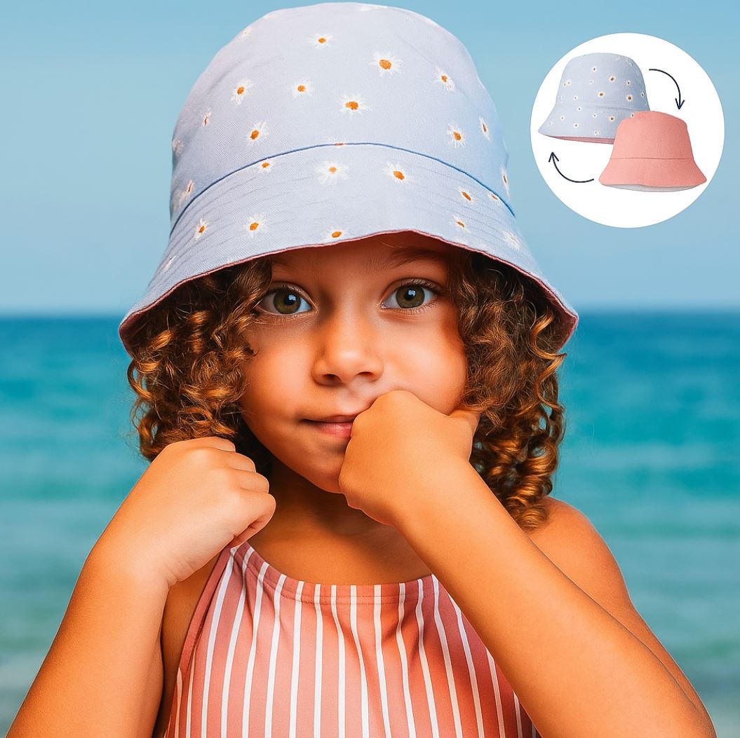 Swim Essentials: Καπέλο με προστασία UPF50+ διπλής όψης- "Daisy Flower"