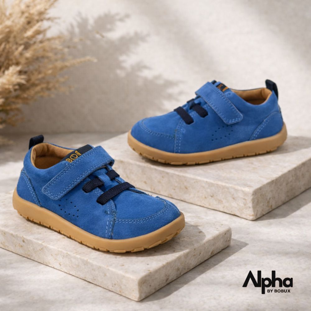 Bobux: Δερμάτινα Barefoot Sneakers kid+ Prime Olympian Blue