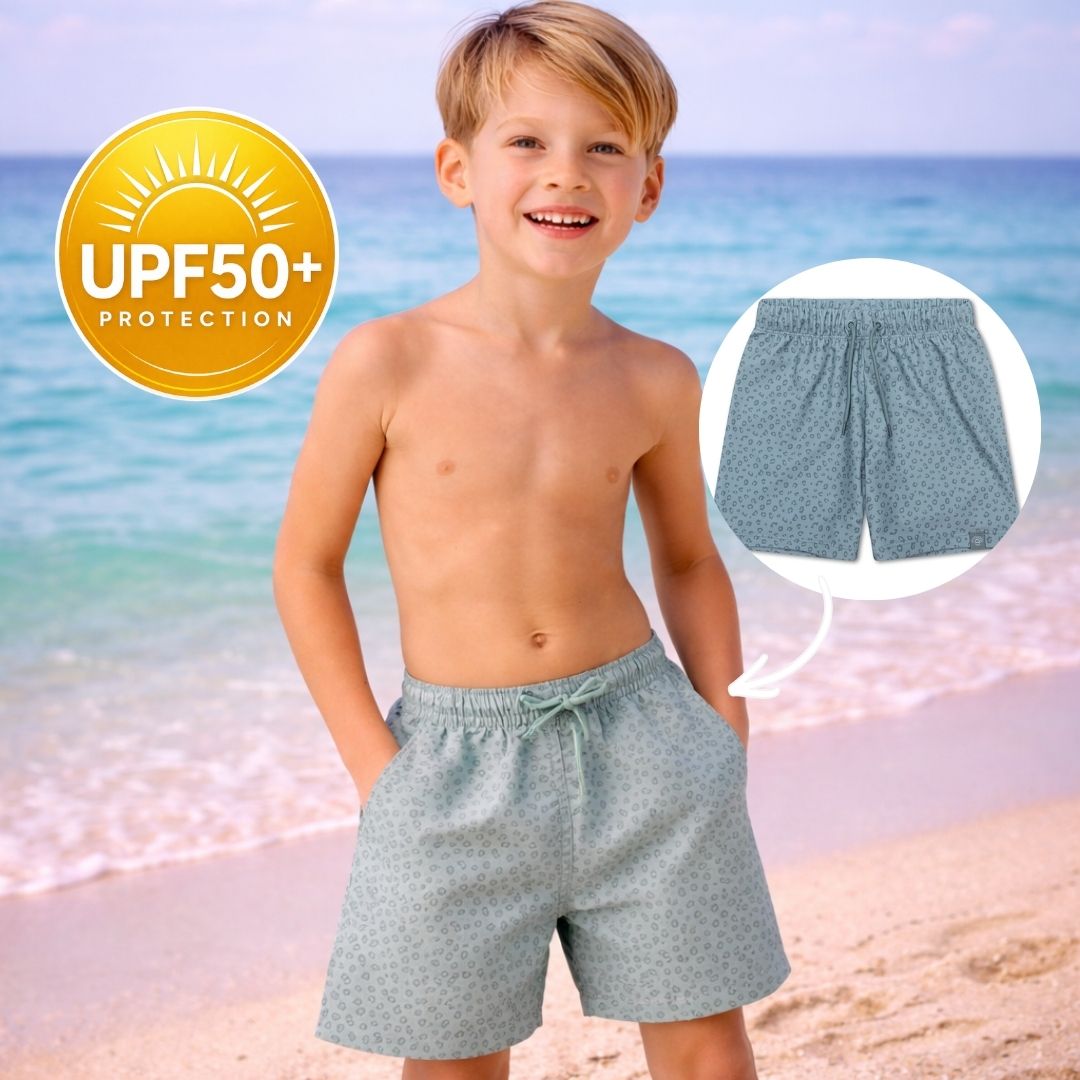 Swim Essentials Παιδικό Μαγιό Σορτς με προστασία UPF50+ "Green leopard"