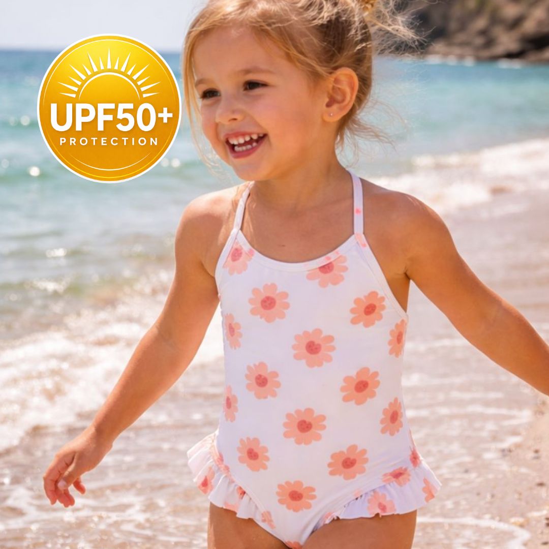 Swim Essentials Παιδικό Ολόσωμο μαγιό με προστασία UPF50+ "Flower Hearts''