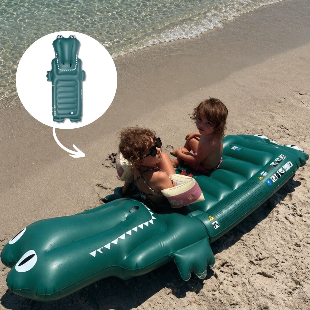 Swim Essentials: Μεγάλο φουσκωτό στρώμα θαλάσσης - "Crocodile"