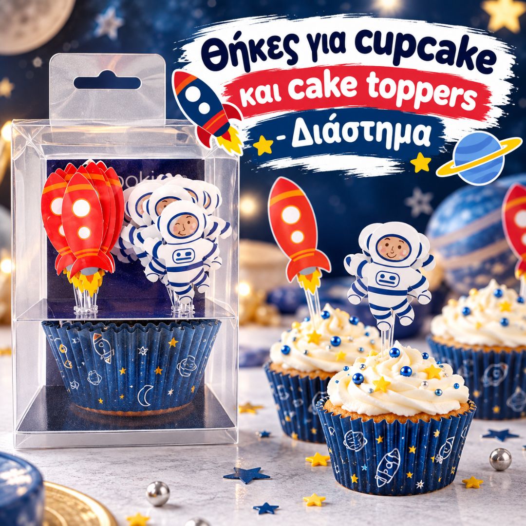 Scrap Cooking Θήκες για cupcake και cake toppers - Διάστημα