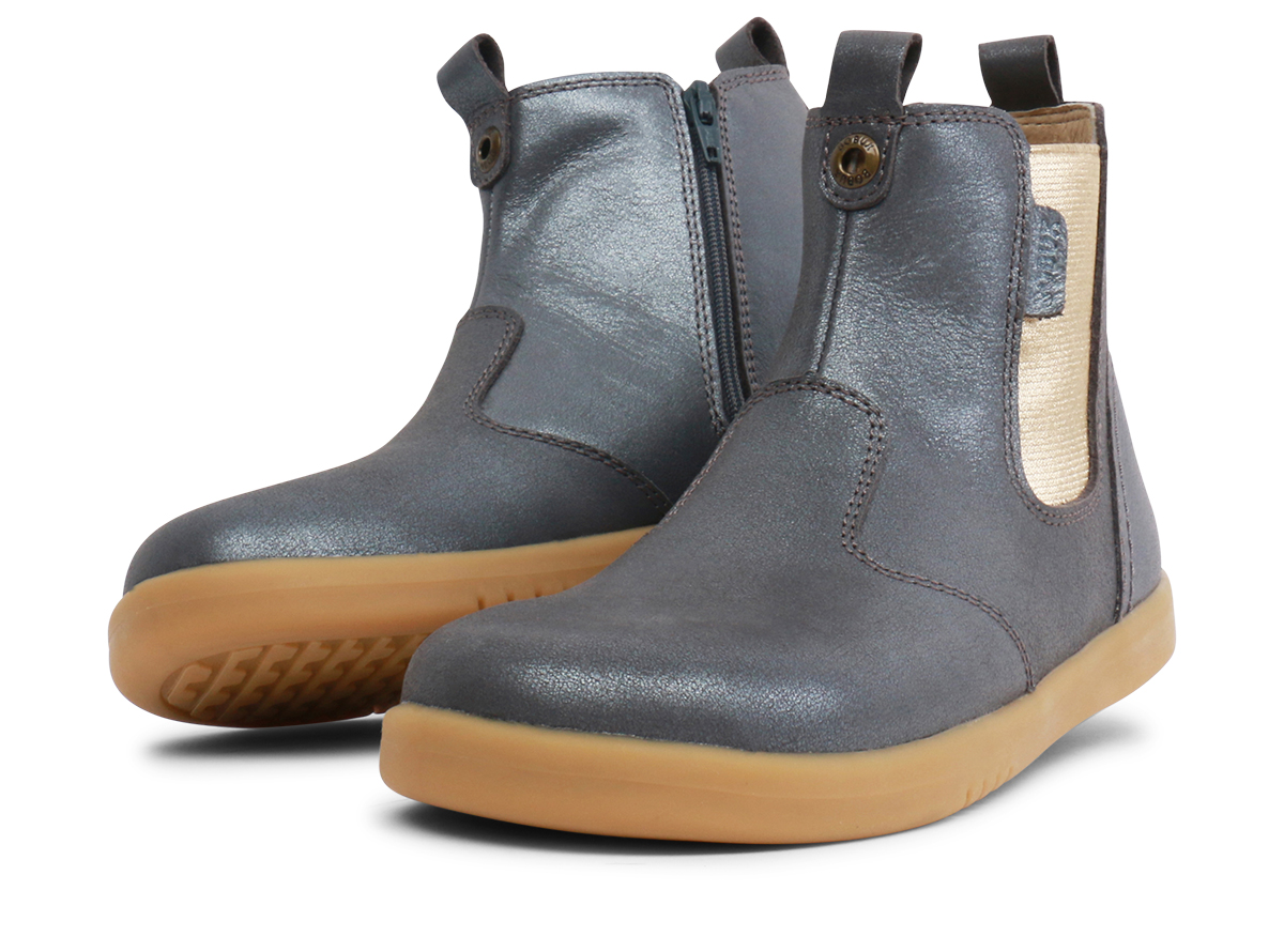 Bobux: kid+ (No: 27-33) Jodhpur Boot Charcoal Shimmer