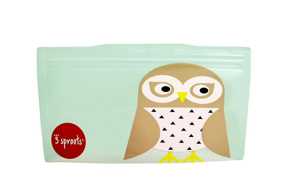 3 Sprouts Τσάντα Για Σνακ-Κουκουβάγια Μέντα (2 Τσαντούλες)